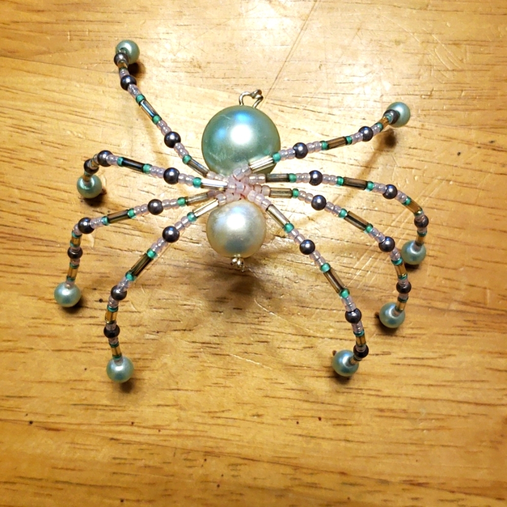 Pearl beaded spider